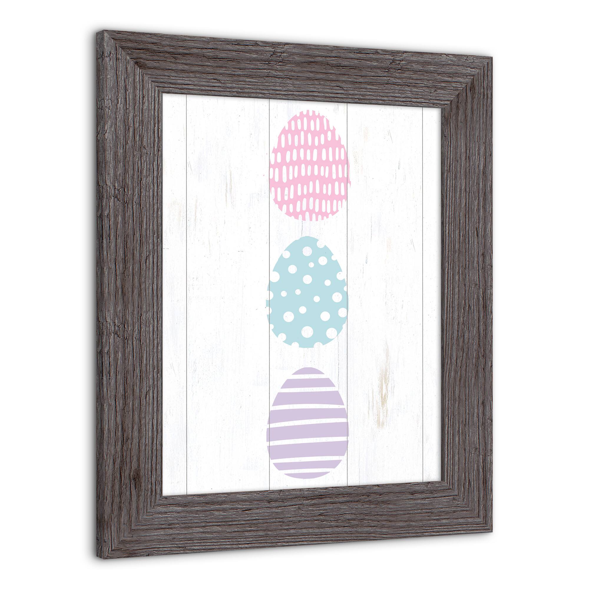 Tri Eggs 1 11" x 14" Western Gray Framed Print